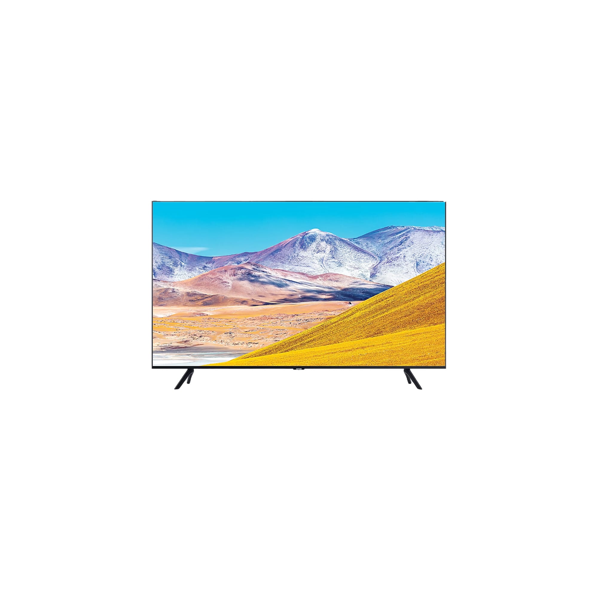 An image of a Samsung 75 Inch 75TU8000 Crystal UHD 4K Smart TV from the leading dealers of genuine Samsung sound bars systems in Kenya