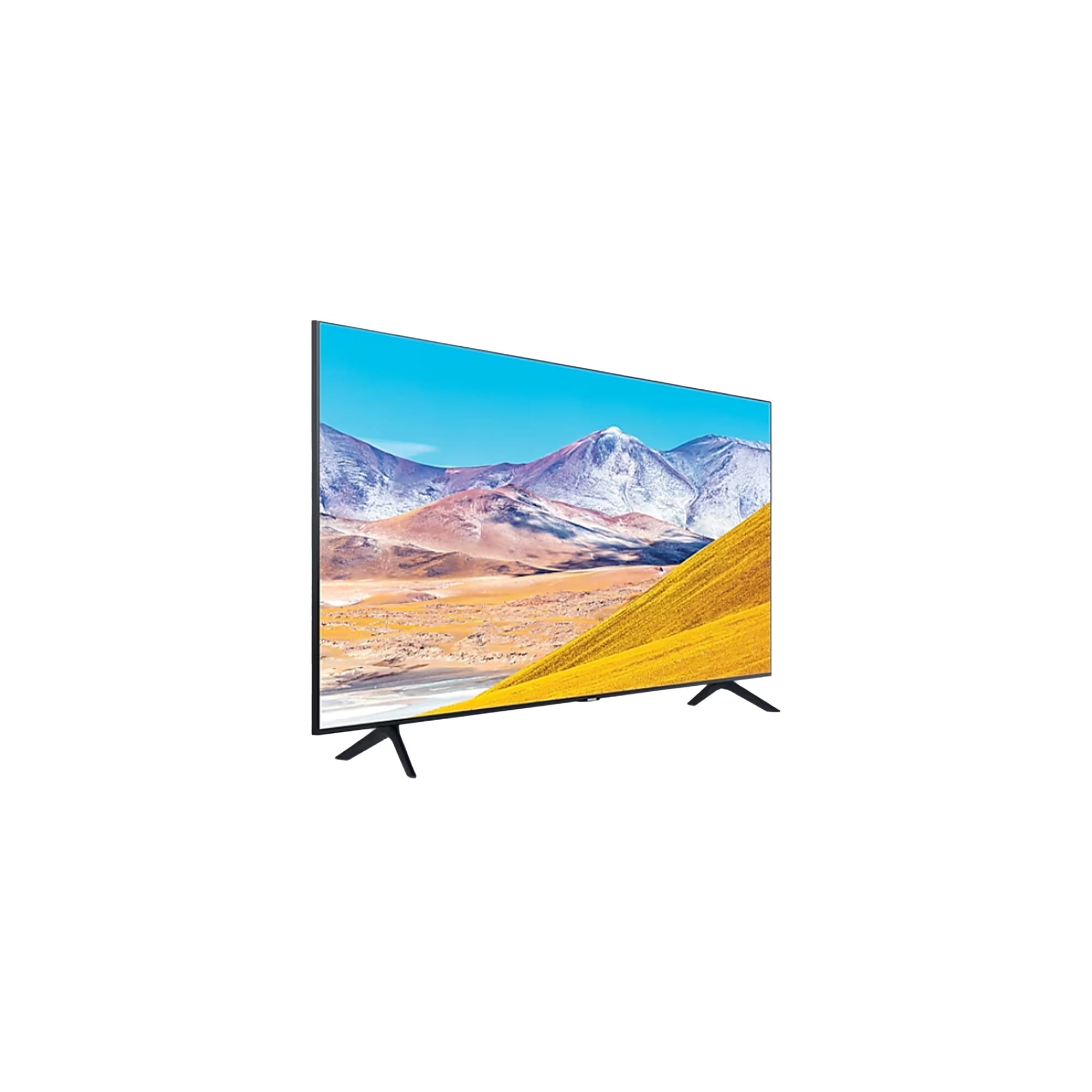 An image of a Samsung 75 Inch 75TU8000 Crystal UHD 4K Smart TV from the leading dealers of genuine Samsung sound bars systems in Kenya