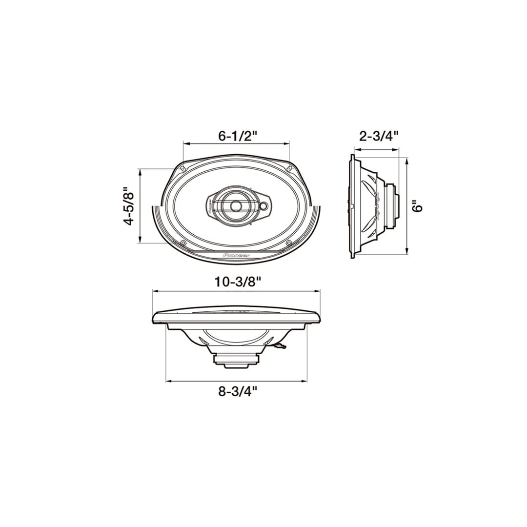 Pioneer TS-G6930F 6x9 inch 3-Way Coaxial Car Speakers Pair available in Naiobi Kenya at Hi-Res Audio KE