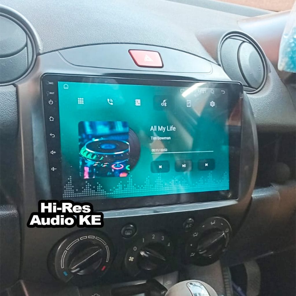 9 inch Android modern receiver & radio fascia for 2011 Mazda Demio Car Audio Upgrade at Hi-Res Audio KE
