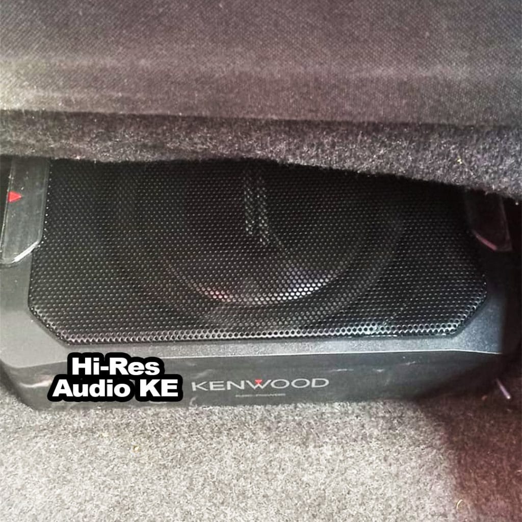 Kenwood KFC-PSW88 active subwoofer for 2011 Mazda Demio Car Audio Upgrade at Hi-Res Audio KE
