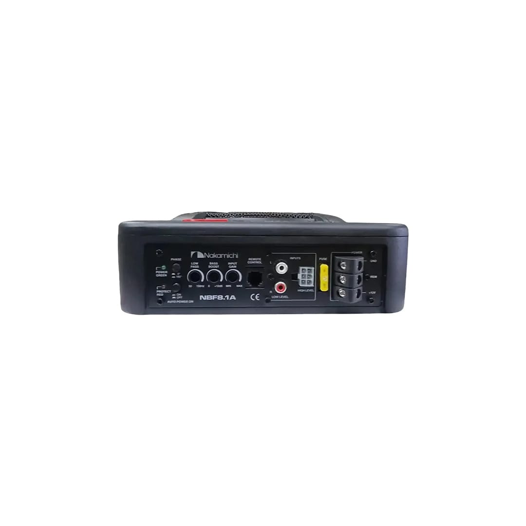 Nakamichi NBF8.1A 8-inch active underseat subwoofer with Tri-Port design for enhanced bass at Hi-Res Audio KE
