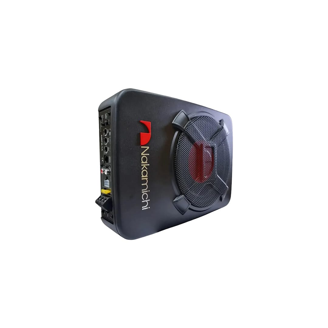 Nakamichi NBF8.1A 8-inch active underseat subwoofer with Tri-Port design for enhanced bass at Hi-Res Audio KE