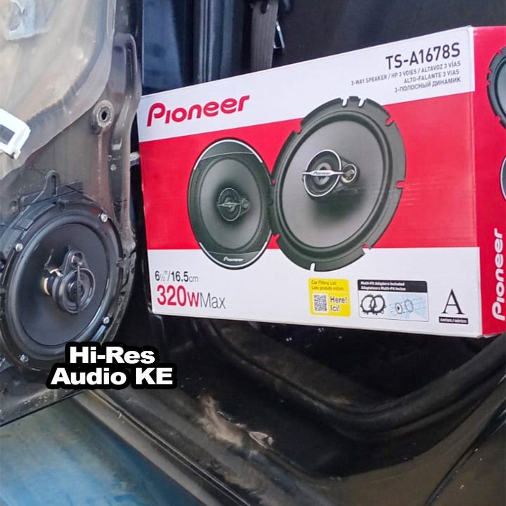 Pioneer TS-A1678S coaxial door speakers for 2014 Suzuki Swift RS fitted by Hi-Res Audio KE
