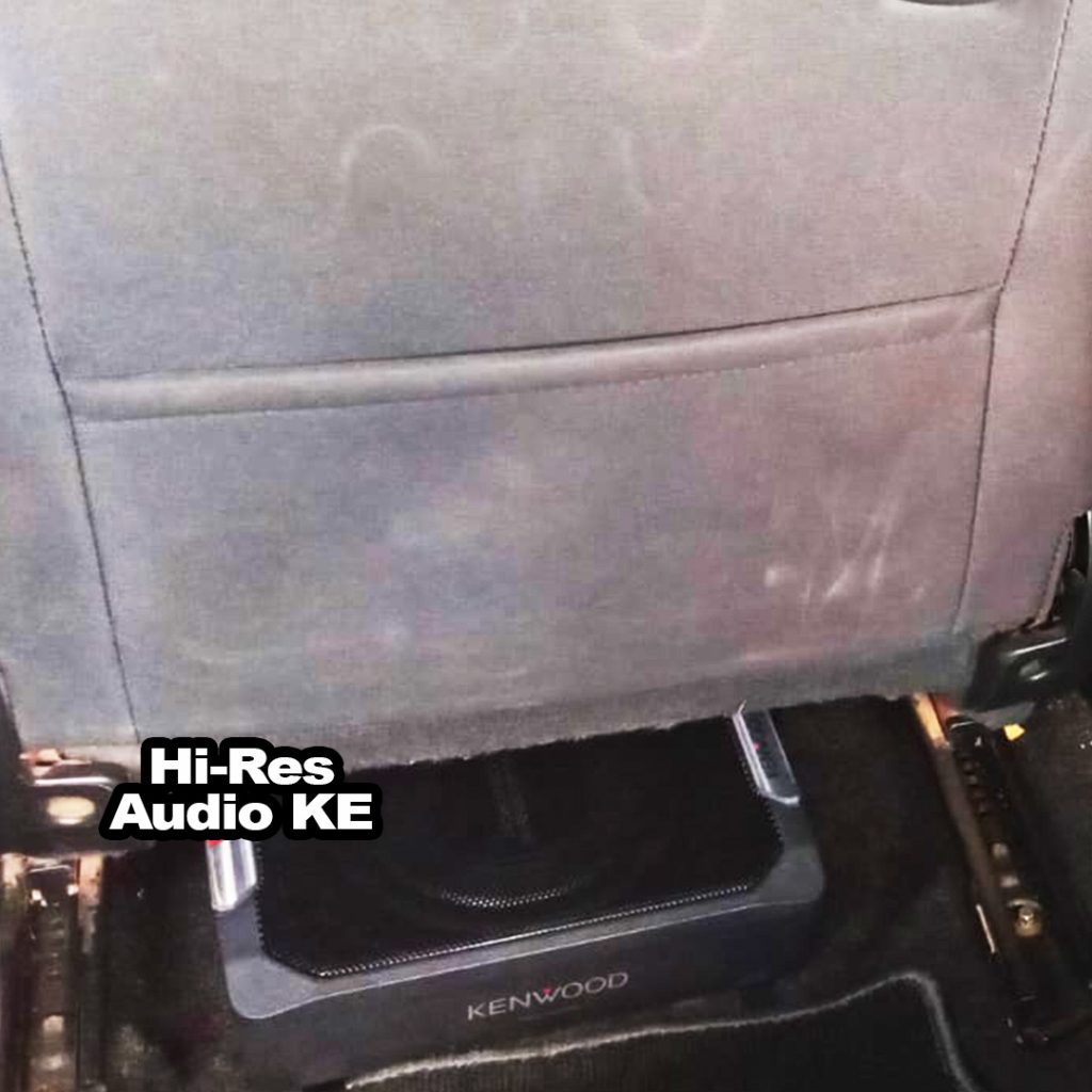 Kenwood KFC-PSW88 active under seat subwoofer for 2014 Suzuki Swift RS fitted by Hi-Res Audio KE