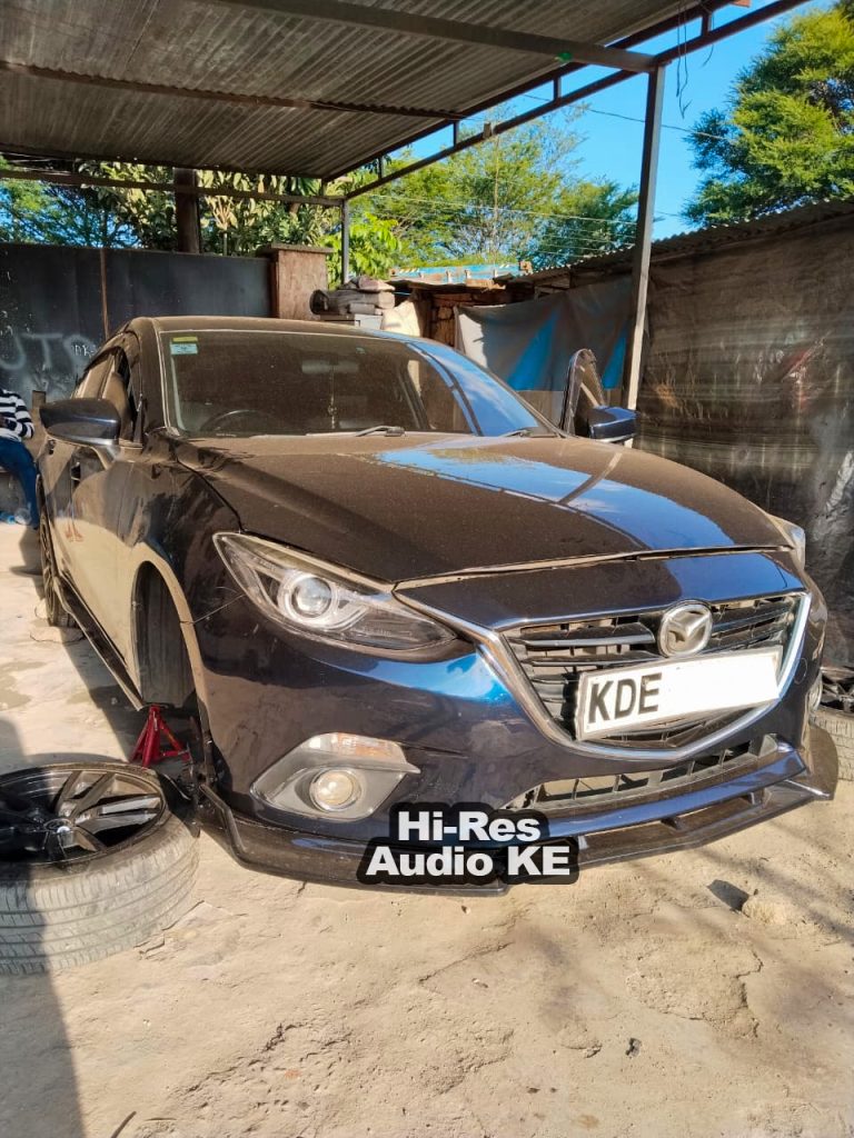 Kenwood KFC-PSW88 active under seat subwoofer Fitted in 2016 Mazda Axela